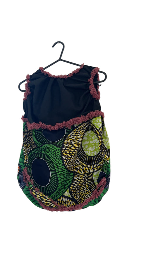 Black And Green Ankara Baby Dress